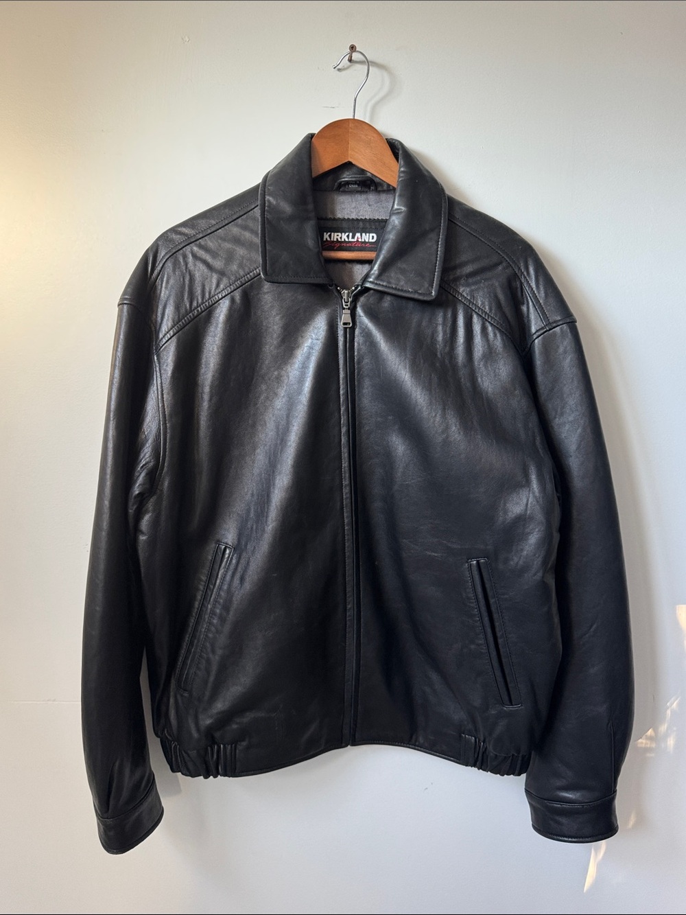 Black Leather Bomber Jacket